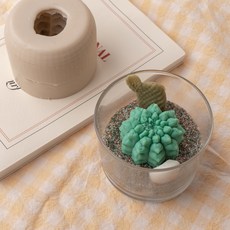 ANGLE THING 烏龜多肉植物蠟燭模具, 單一顏色