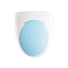 靜音成人孩童兩用硬式馬桶蓋, 藍色