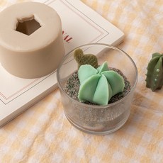 ANGLE THING 旋風多肉植物蠟燭模具, 單一顏色