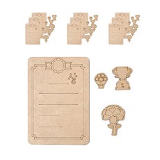 Minhwa Shop 母親節感謝牌製作套裝 FDPWD0211, 黑紗, 10套