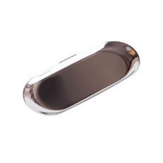 奢華橢圓形托盤, 銀色