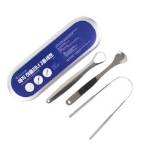 Gaga Clean魔法舌苔刷 不鏽鋼 3種組+收納盒, 1套