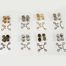 DIY修補神奇褲鉤 小型4款 + 大型4款, 金色, 銀色, 古銅色, 花朵, 1套