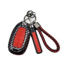 그린텍 현대 전용 스마트키 5버튼 A타입 + 키링 세트, 레드(스마트키), 체크레드(키링), 현대 5버튼타입