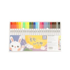 minhwashop 雙頭簽字筆組, 24色, 1套