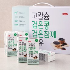 한미헬스 고칼슘 검은콩 검은참깨 두유, 190ml, 24팩