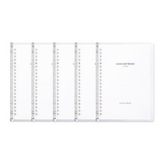 Plancus 活頁薄活頁夾 A5 20 孔 PP, 單色, 5個