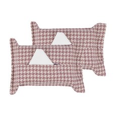 風格布藝面紙盒 2入, 粉紅色