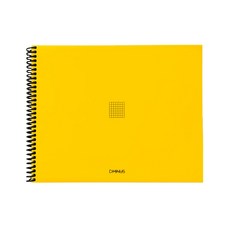 線圈方格筆記本, 黃色, 1個