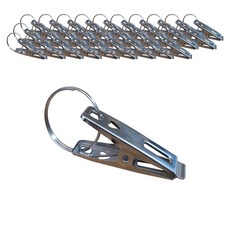 掛鉤式不鏽鋼夾, 30個, 單一顏色