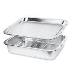 bella cuisine 不鏽鋼方形托盤組, 1套