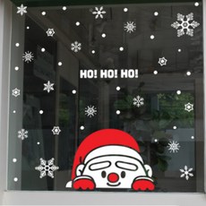 JEJEDECO 聖誕節偷看重點裝飾貼紙雪花組, 聖誕老人