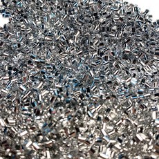 크런치 슬라임 재료 불투명 칼라 빨대 난사, 실버, 500g, 1개