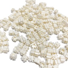 脆粒史萊姆迷你D型積木 6mm, 白色, 500克, 1個