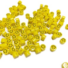 脆粒史萊姆珠子手工藝微笑配件 6mm 100入, 混色, 100個