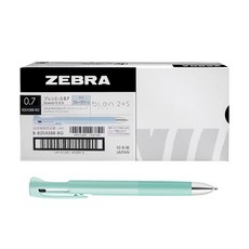 ZEBRA 斑馬牌 blen 2+S 雙色原子筆 自動鉛筆 多功能筆 0.7mm, 藍綠色, 10個