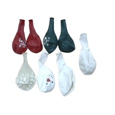 Goddess Cake Topper 聖誕節氣球雪人紅綠色8入組, 混色, 1套