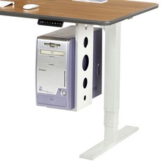 오토컴데스크 컴퓨터 본체 반침대, 화이트 그레이, 1개