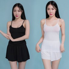 女款細肩低胸背心 2入