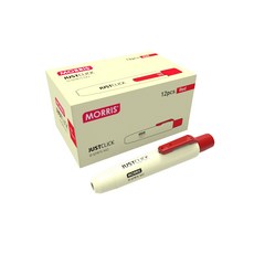 MORRIS JUSTCLICK 油性筆 M2, 12個, 紅色