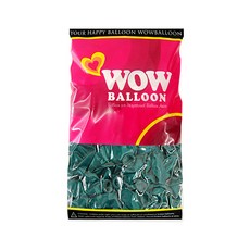 WOW PARTY KOREA 珠光祖母綠Wow氣球 13cm 100入, 綠色, 3個