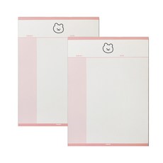 CHEEEZE Jai Station Siot Bear 康奈爾網格筆記本 B5, 粉色的, 2個