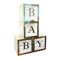 WOW PARTY KOREA baby 字母盒, 金色, 1套