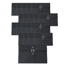 Joy 雙圓形裝飾信封, 黑色, 20個