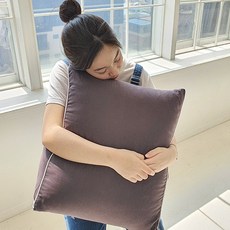 LivingDesignLaboratory 牛津布3角靠枕, 木炭