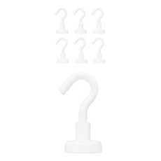 輕快風格多功能廚房門磁鉤掛鉤, 7個, 白色的