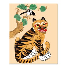 아디코 캔버스 DIY 명화 그리기 40 x 50 cm, 까치와 호랑이(PK05), 1개