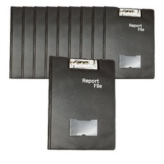 Ecoppi報告文件夾 10個, 黑色的, 1套
