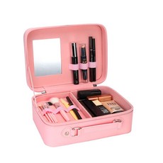 Reeen 旅行用便攜多用途化妝箱, 粉紅色, 1個