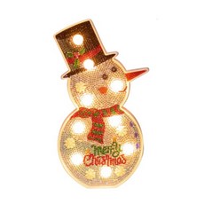 Fine Goods 寶石十字繡 LED氣氛燈, 雪人, 1個