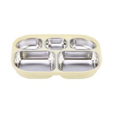 嚕嚕米不鏽鋼餐盤便當盒, 象牙白, 單品