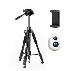 소미타 전문가용 카메라 / 스마트폰 5단 삼각대 148cm + 파우치 세트 + 파워그립, ST-666, 1개