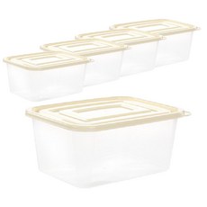 COOK&LOCK 多功能保鮮盒+保鮮蓋組 米色 6.5L, 5組, 保鮮盒+保鮮蓋