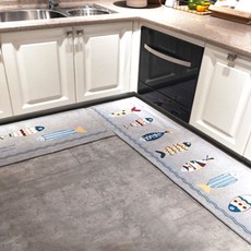 多用途厚絨毛地墊 2入組, 灰色的