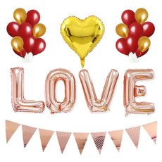 Maket Gamseong 婚禮房 LOVE 字母氣球裝飾組, 類型1, 1套