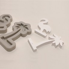 紅鶴與椰子樹矽膠模具3件組, 單一顏色