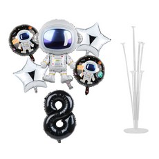 派對氣球裝飾套組 太空人款, 9型, 1套