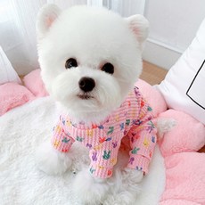 寵物狗狗兔子圖案連身衣 DA019, 粉色的