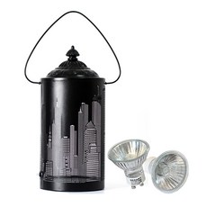 Capital 圓形融蠟燈 + 燈泡2入組, 黑色