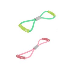 나야스타일 8자 튜빙 밴드 DM-38-2 2p, 그린, 핑크, 2개