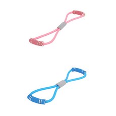 나야스타일 8자 튜빙 밴드 DM-38-4 2p, 블루, 핑크