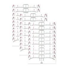 May Beauty眉毛設計貼紙, 筆直的眉毛, 100個