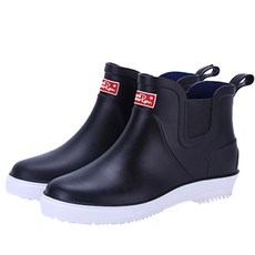 히트몬스터 발목 고무장화 SHU01, 블랙, 255