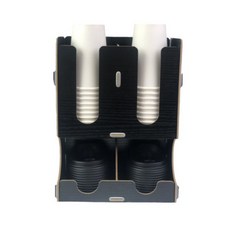 咖啡廳用外帶杯2孔分配器組裝式, 1個, 黑色的