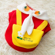 마켓에이 귀여운 넥타이 봄 반려동물 스웨터, 레드, 1개