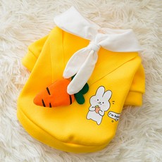 Market A 可愛領帶春季寵物毛衣, 黃色